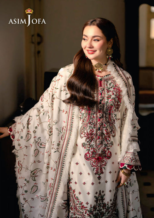 Asim Jofa  Premium Embroidered Lawn Unstitched 3 piece Suit | Summer Collection