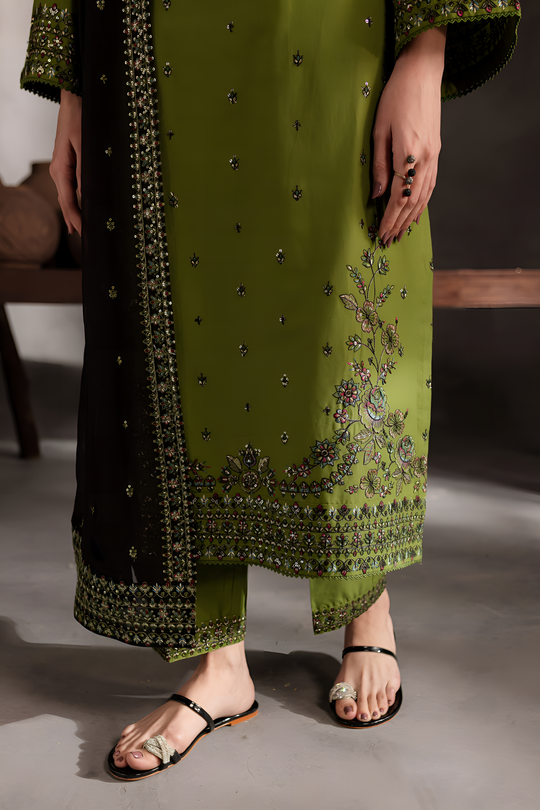 Elegant Summer Collection Premium Lawn Embroidered Unstitched 3 piece Suit