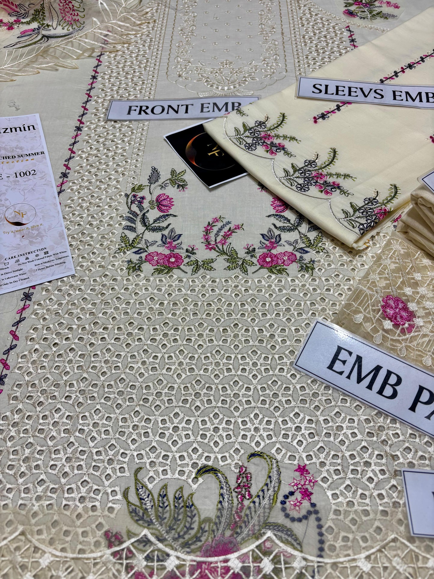 3 piece Premium Air jet Lawn unstitched embroidered suits | Best for Summer season