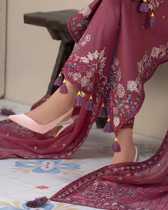 Premium Lawn Embroidered Unstitched 3 piece Suit | Summer Collection