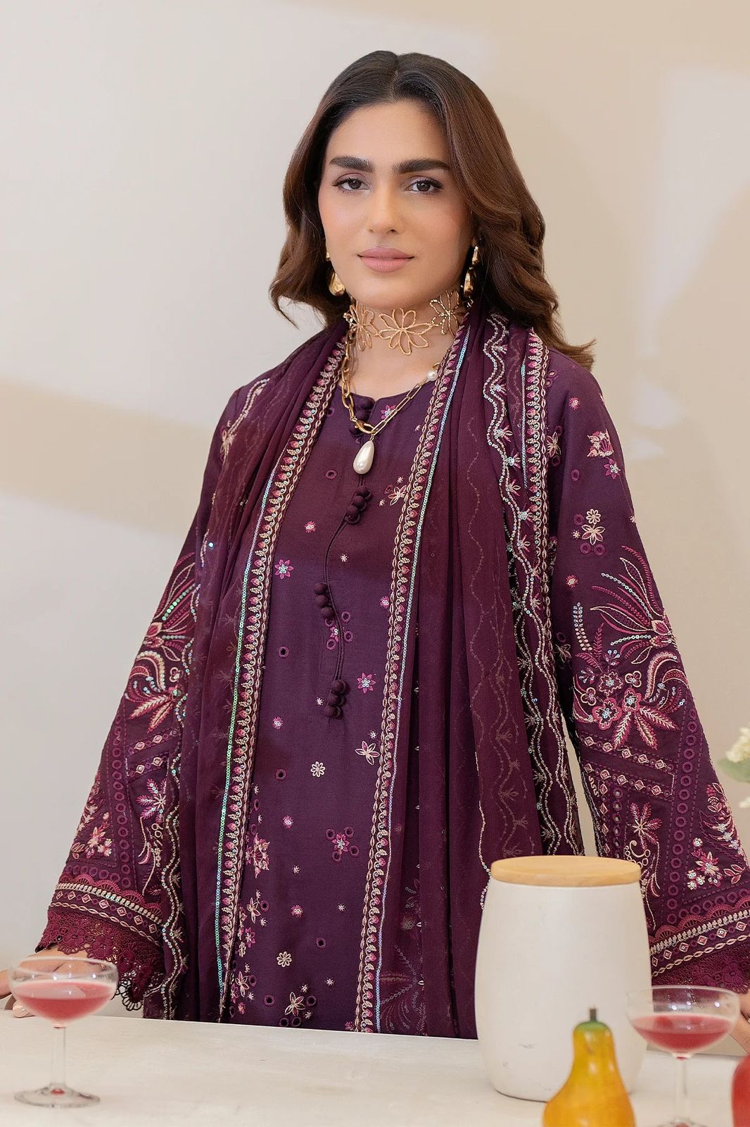 Serene  90/70 Premium Embroidered Lawn - 3 piece unstitched Summer Collection